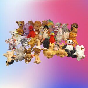 TY Beanie Babies Plush Toy Collection lot - 35 Plush Bundle